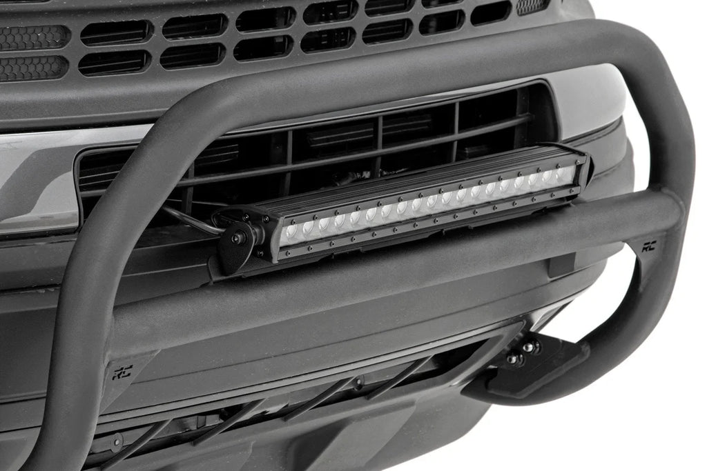 Rough Country Nudge Bar | 20 Inch Chrome Single Row LED | Ford Bronco Sport 4WD (2021-2024) 51043 - Side View
