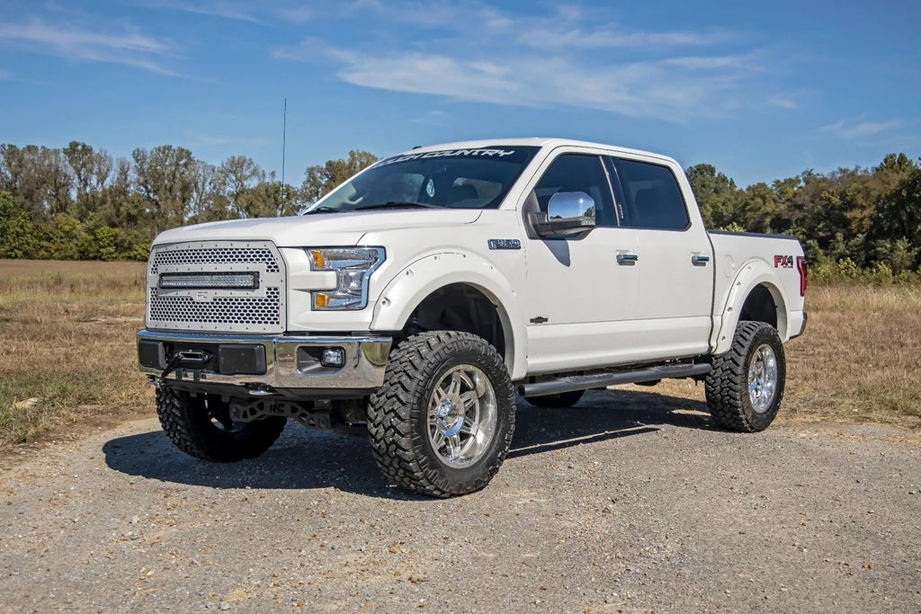 Rough Country Oval Nerf Step | Crew Cab | Black | Ford F-150/F-150 Lightning/Raptor  (15-24) 21005 - Additional View 5