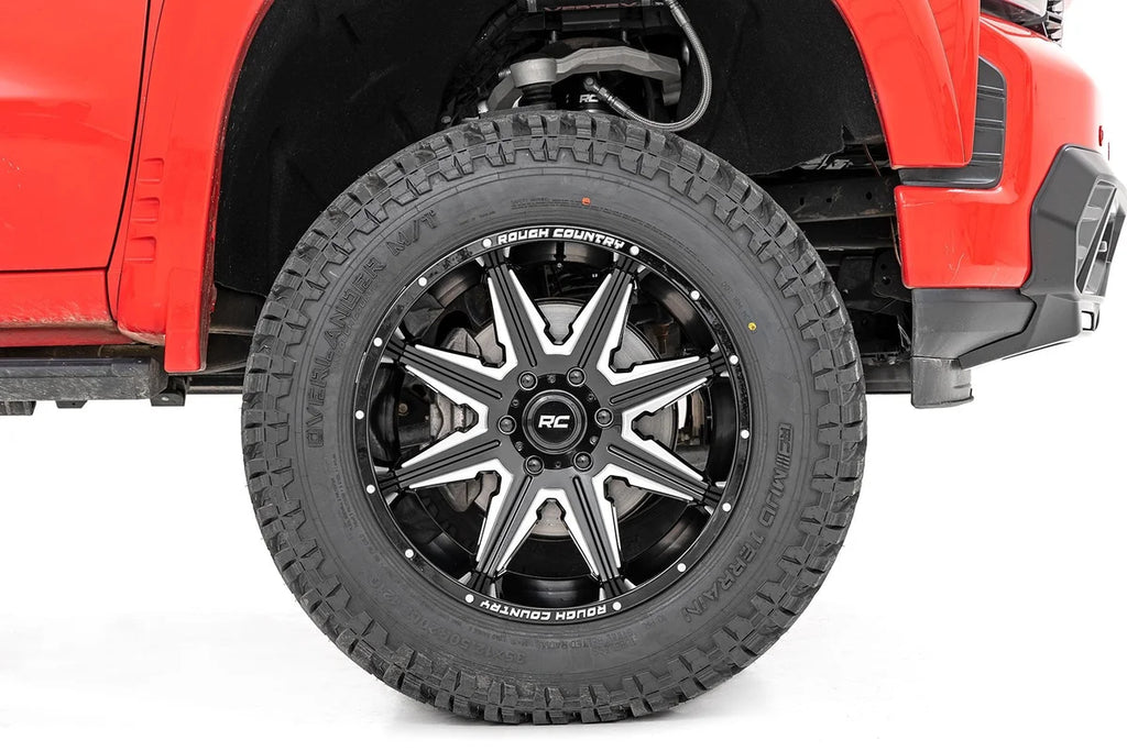 Rough Country Rough Country 91M Series Wheel | One-Piece | Gloss Black | 20x12 | 8x180 | -44mm 91201206M - Installation View