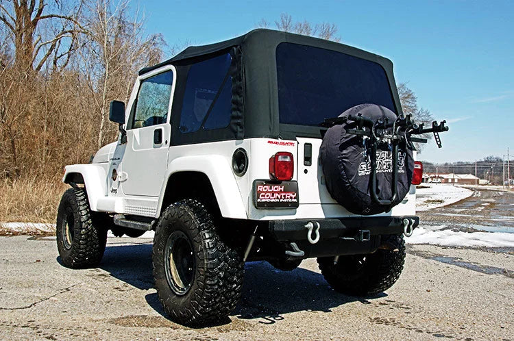 Rough Country Soft Top | Replacement | Black | Full Doors | Jeep Wrangler TJ 4WD (97-06) RC85020.35 - Top View