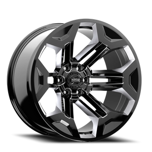 Rough Country Torque Pulse | Gloss Black | 20x9 | 6x5.5 | 0mm TW405C-2090833300 - Main Product View