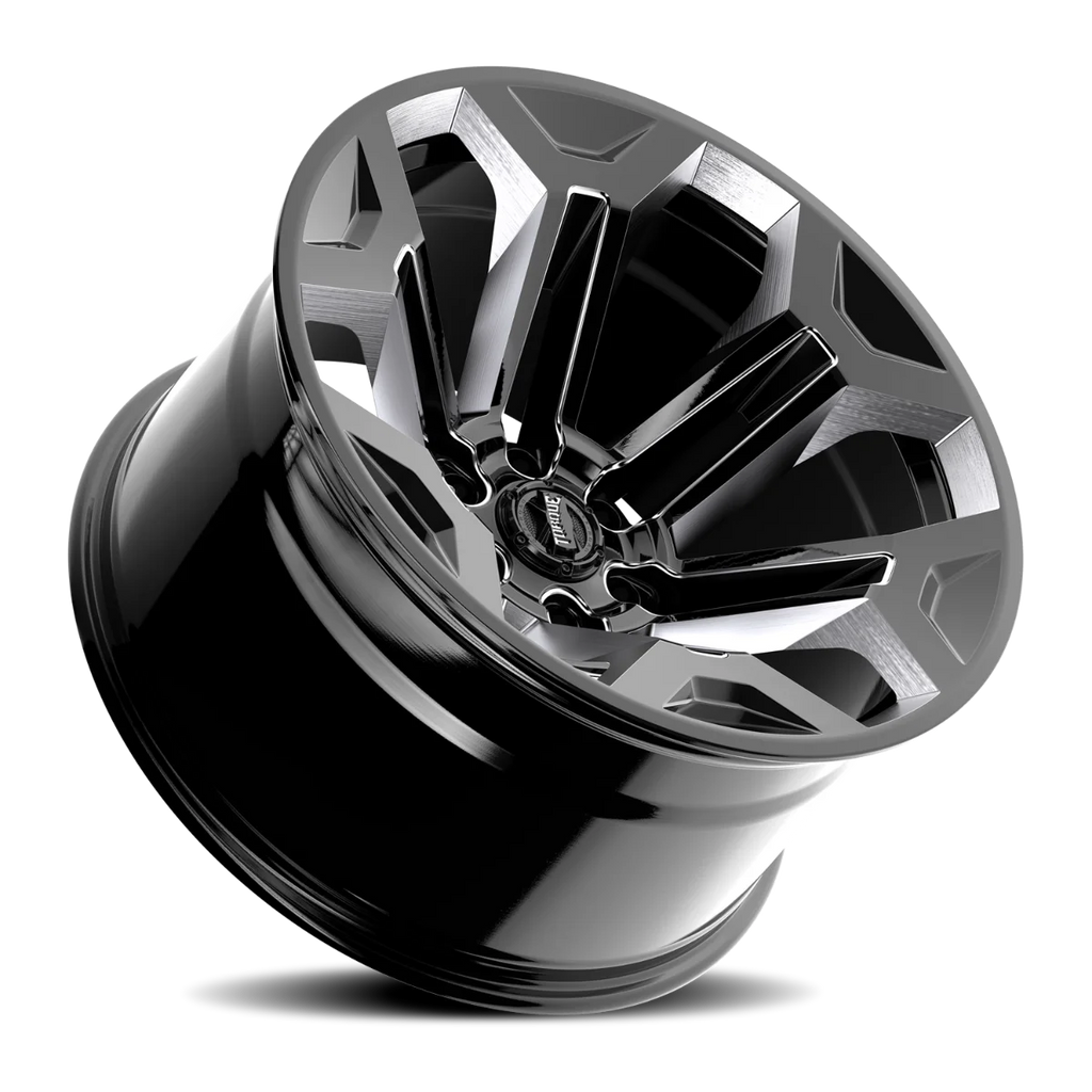 Rough Country Torque Pulse | Gloss Black | 20x9 | 6x5.5 | -12mm TW405C-20908333-12 - Installation View