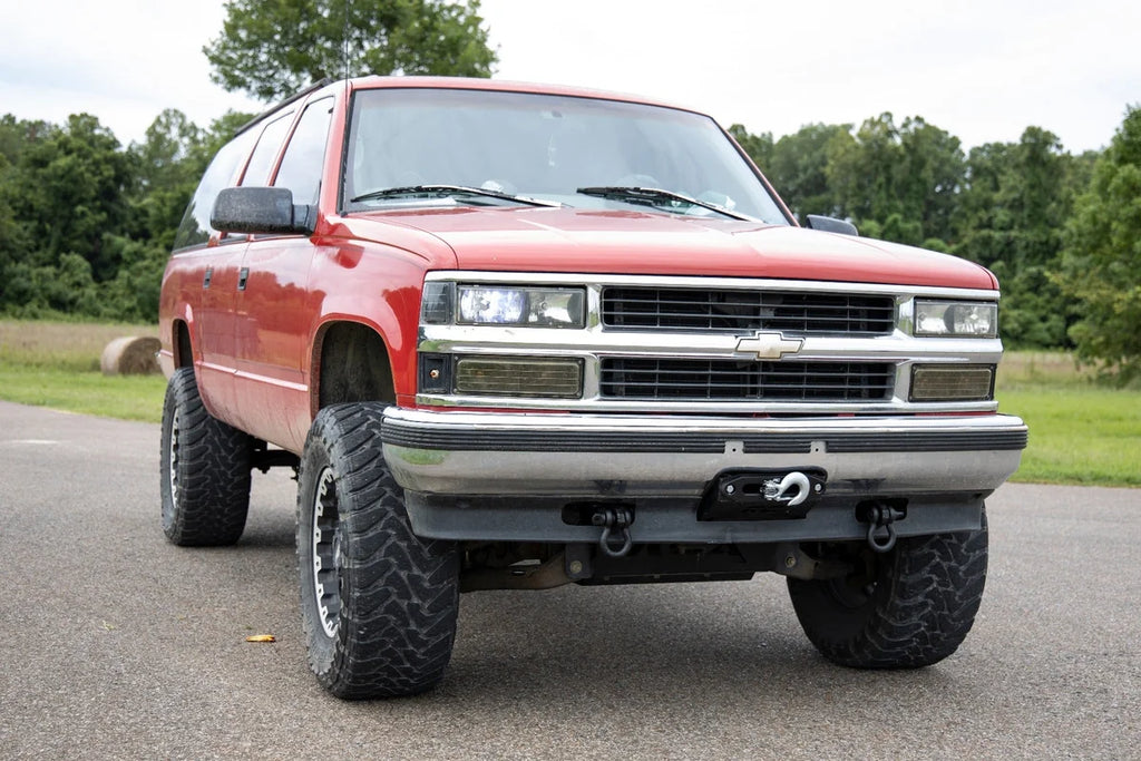 Rough Country Tow Hook to Shackle Bracket | Mount Only | Chevy C1500/K1500 Truck & SUV (88-99) RS163 - Installation View