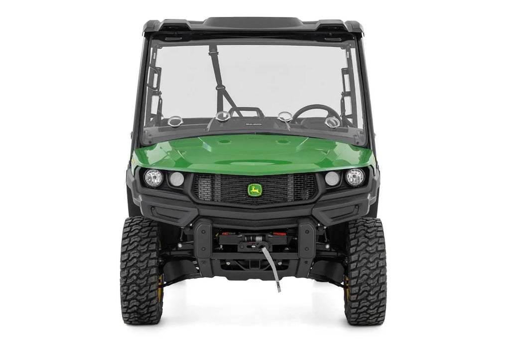 Rough Country Vented Full Windshield | Scratch Resistant | John Deere Gator XUV 835E 98222275 - Installation View