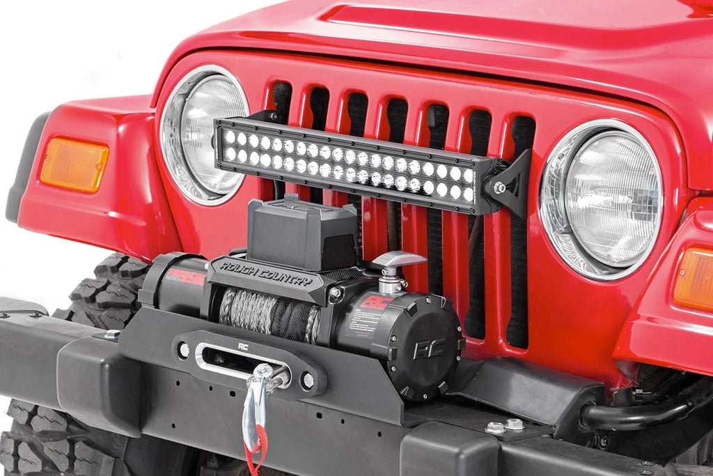 Rough Country Winch Mounting Plate | Jeep Wrangler TJ (97-06)/Wrangler Unlimited (04-06) 1189 - Installation View