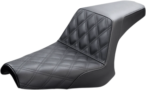 Saddlemen Step-Up Seat - Front Lattice Stitch - Black - Bolt '13-'20 Y13-16-172 - Main Product View