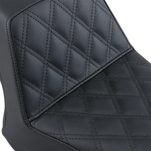 Load image into Gallery viewer, Saddlemen Step-Up Seat - Front Lattice Stitch - Black - Bolt '13-'20 Y13-16-172 - Side View