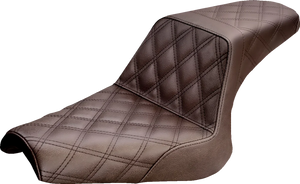 Saddlemen Step-Up Seat - Full Lattice Stitch - Brown - Bolt '13-'20 Y13-16-175BR - Main Product View