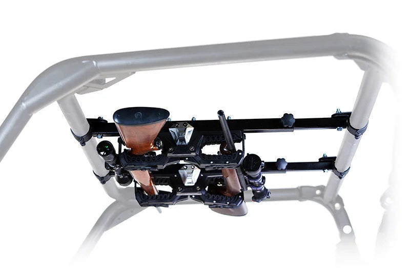 Seizmik 01+ Can Am/ Honda/ Kawasaki/ Kubota UTV OHGR 2 Gun Rack 2 in. Clamp - Installation View