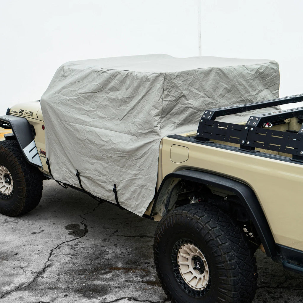 Smittybilt Cab Cover w/ Door Flaps - Gray (20+ JT) 1081 - Side View