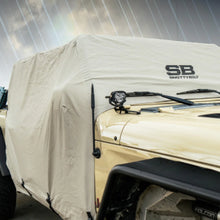 Load image into Gallery viewer, Smittybilt Cab Cover w/ Door Flaps - Gray (20+ JT) 1081 - Installation View