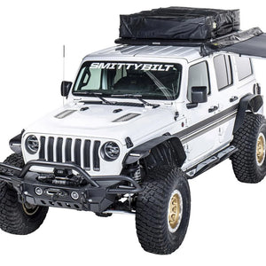 Smittybilt XRC Flat Fender Flare Kit - Set of 4 - Textured Black (18+ JLU) 77837