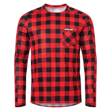 Load image into Gallery viewer, USWE Flannel Long Sleeve Lightweight Off-Road Jersey Flame Red - XL - Main Product View