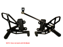 Load image into Gallery viewer, Vortex Racing 07-23 Honda CBR600 RR Adjustable Rearsets- Black