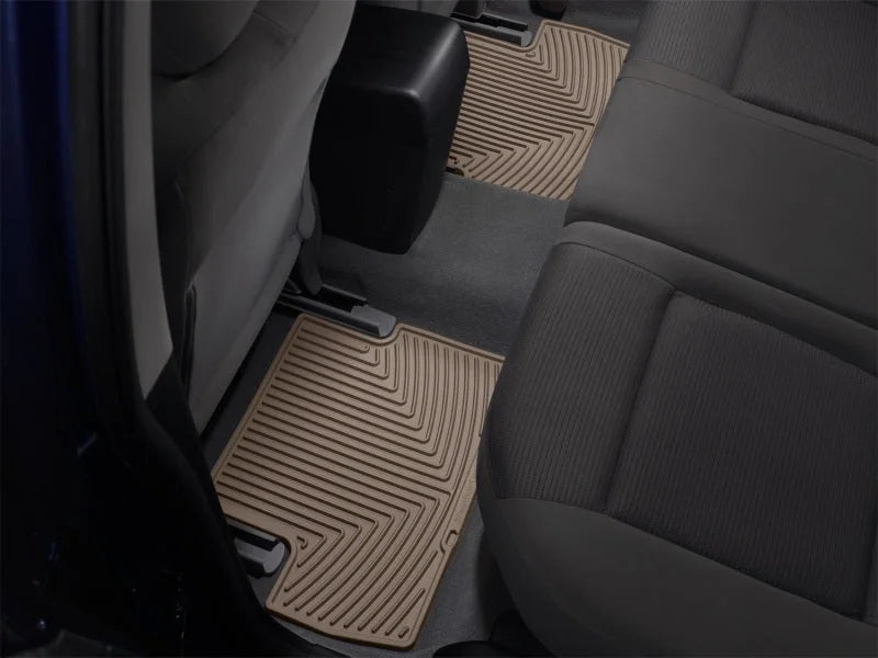WT Rubber Mats - Rear - Tan - Back View