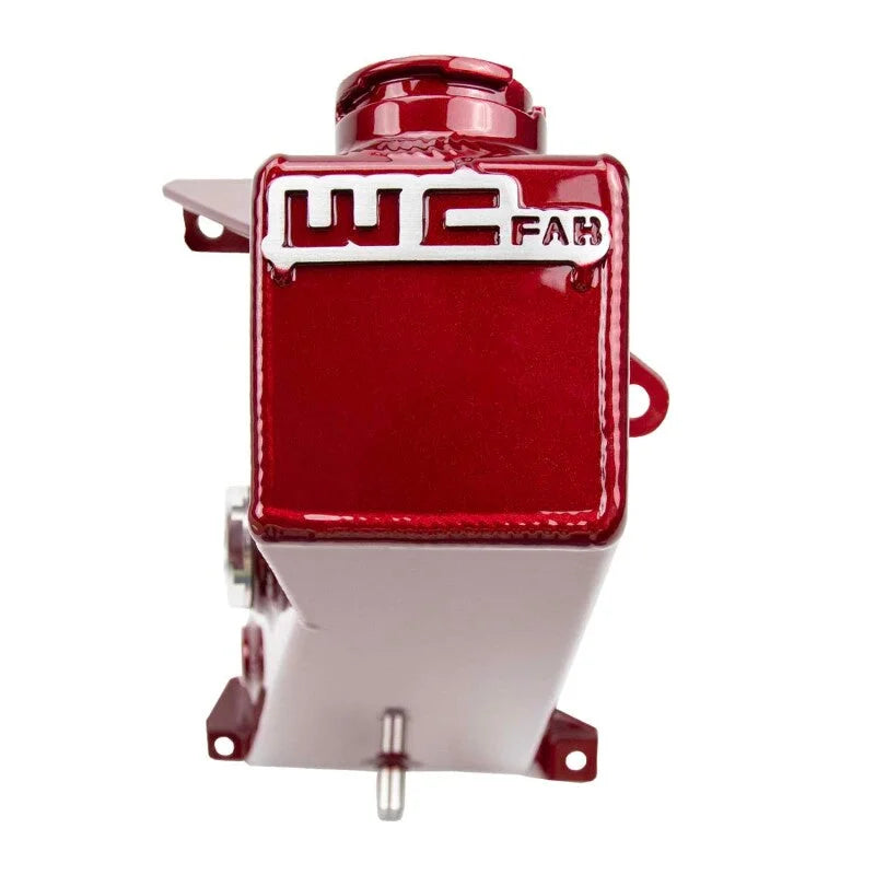 Wehrli 19-23 Cummins 6.7L Upper Coolant Pipe - WCFab Red - Installation View