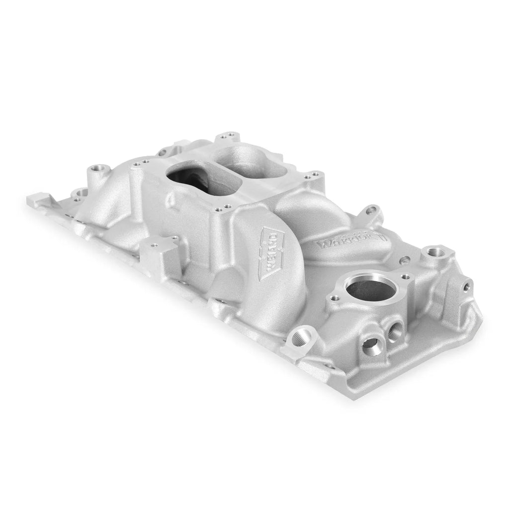 Weiand Street Warrior™ Intake Manifold 396-454ci engines with Peanut Port Heads 8122WND - Back View
