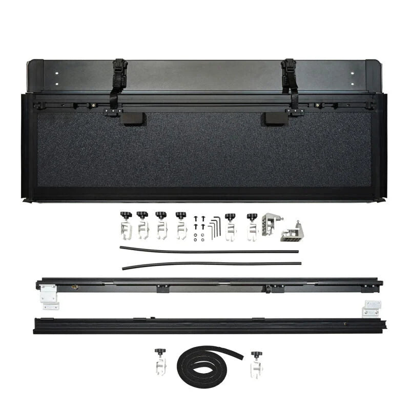 Westin 07-21 Toyota Tundra 5ft 7in Bed Hard Tri-Fold Tonneau Cover - Black - Installation View