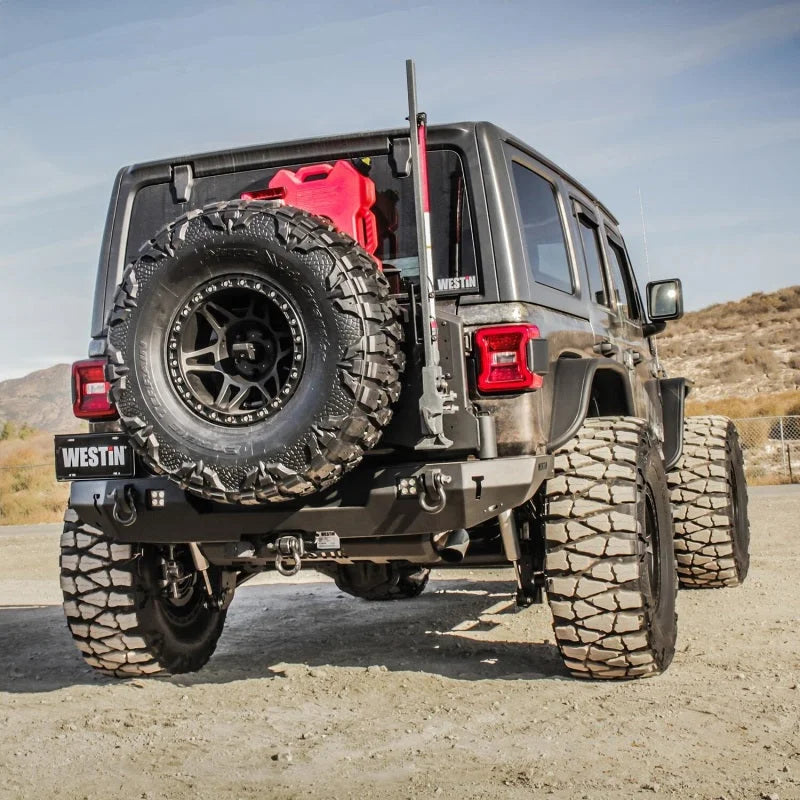 Westin 18-21 Jeep Wrangler JL (Excl. JK) Tire Carrier - Back View