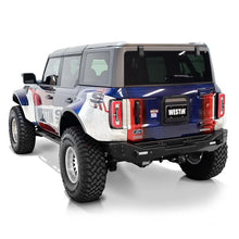 Load image into Gallery viewer, Westin 21-25 Ford Bronco (Excl. Sport) Spare Tire Delete Plate - Tex. Blk - Side View