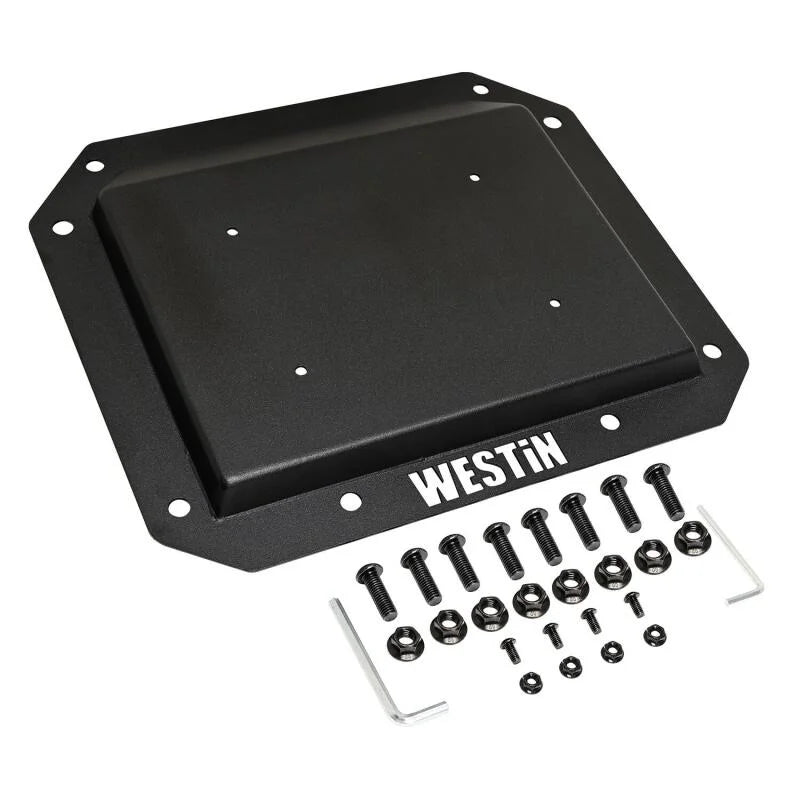 Westin 21-25 Ford Bronco (Excl. Sport) Spare Tire Delete Plate - Tex. Blk - Additional View 8