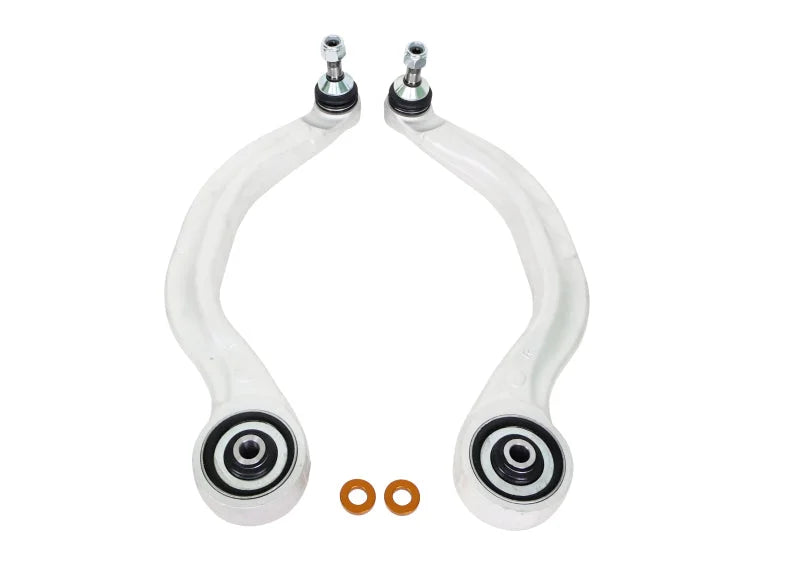 Whiteline 2017+ Tesla Model 3 Front Lower Compliance Control Arm Set (w/ ALK) - Installation View