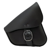 Load image into Gallery viewer, Willie & Max HD Sportsters, Custom Hard Tails Leather Swingarm Bag Dual Shock w/Blk Buckle - Black