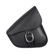 Load image into Gallery viewer, Willie & Max HD Sportsters, Custom Hard Tails Leather Swingarm Bag w/Chrome Buckle - Black