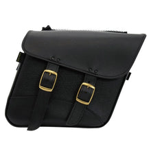Load image into Gallery viewer, Willie & Max Universal Fit Brass Monkey Compact Slant Saddlebag Set (12inL x 9.5inH x 5.5inW)- Black