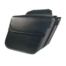 Load image into Gallery viewer, Willie & Max Universal Raptor Large Slant Saddlebags (16 in L x 11 W x 6.5 in H) - Black