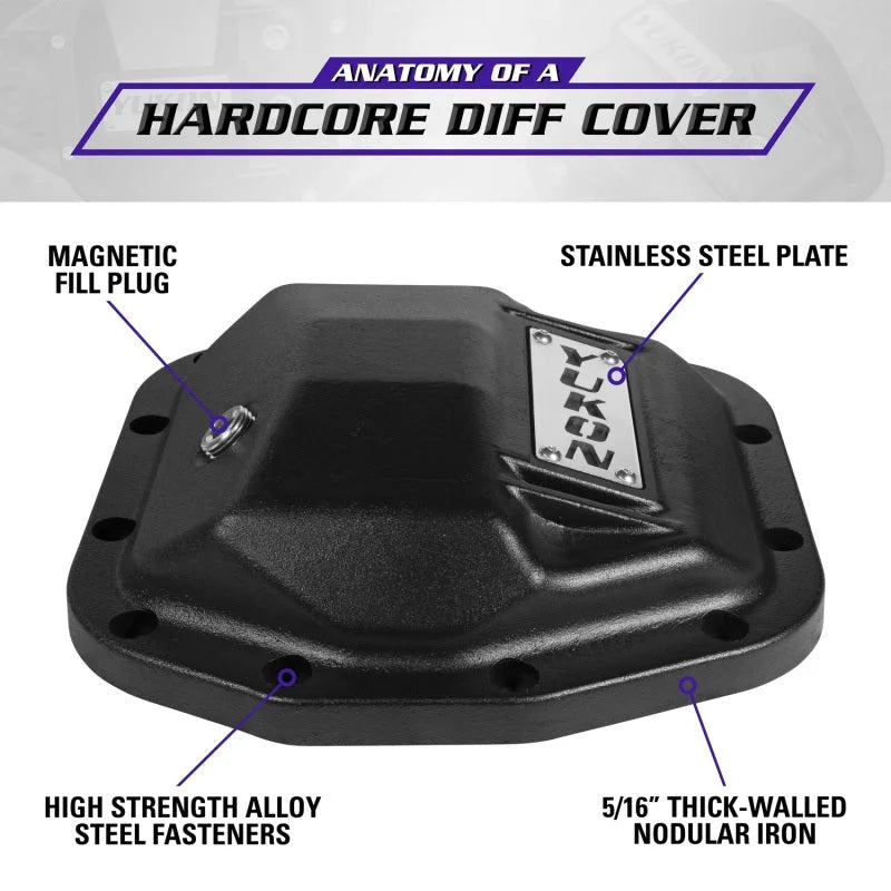 Yukon Gear Hardcore Front Nodular Iron Cover for Jeep Wrangler JL Dana 44/210mm - Additional View 5