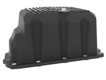 Load image into Gallery viewer, aFe 20-25 GM Diesel V8-6.6L L5P Engine Oil Pan w/ Machined Fins - Side View