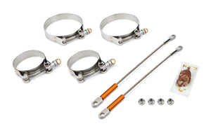 drag race solutions 10in Premium Tether Set 2.250 Pri/3.500 Clamp 0010-2250-3500