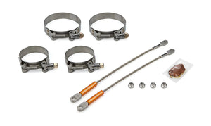 drag race solutions 10in Premium Tether Set 2.375 Pri/3.500 Clamp 0010-2375-3500
