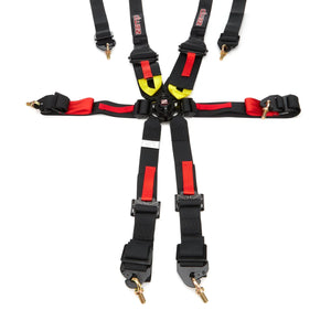 zamp Harness 6pt Black Cam L 3in/2in Shoulder FIA HARN03F003