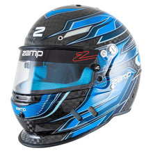 Load image into Gallery viewer, zamp Helmet RZ-67D 2X-Large Carbon Flo Blue SA2025 H781C042XL