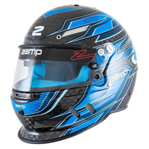zamp Helmet RZ-67D X-Large Carbon Flo Blue SA2025 H781C04XL