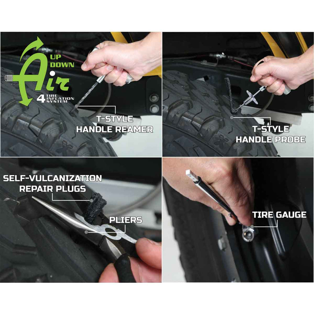 Tire Repair Kit 53 Piece Kit With Black Storage Box Up Down Air