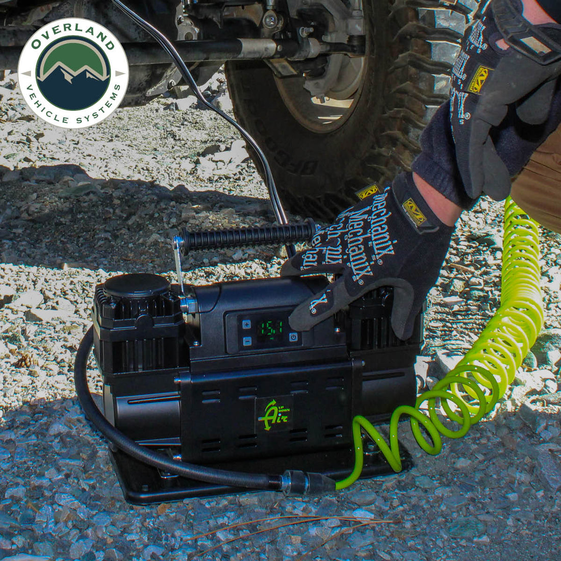 EGOI Portable Air Compressor System 12.3 CFM With Digital Control Panel, Storage Bag, Hose & Attachments Dual Motor Up Down Air