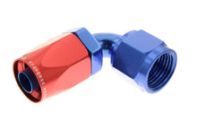 Load image into Gallery viewer, 12AN 90Deg Female Alum Hose End Red Blue