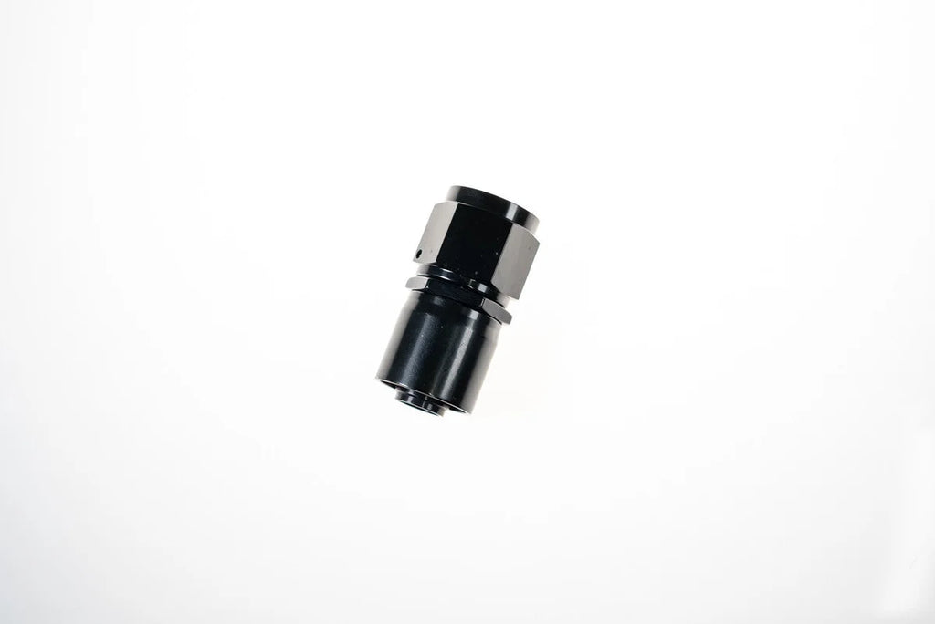 12AN Straight Crimp Hose End Black