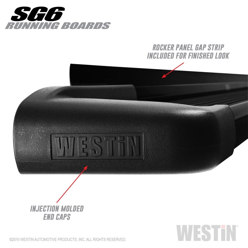 Westin Black Aluminum Running Board 68.4 inches SG6 Running Boards - Blk