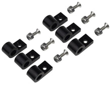 Load image into Gallery viewer, 1/4in Black Aluminum Line Clamps 6/pkg