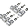 Load image into Gallery viewer, 1/4in Polished Aluminum Line Clamps 6/pkg
