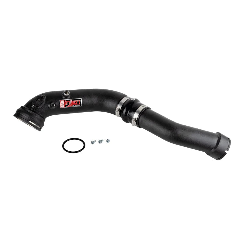 16-20 BMW L6-3.0L/ Turbo/ Twin Turbo/L4-2.0L/ L6-2.5L Wrinkle Black Turbo SES Intercooler Pipes - Back View
