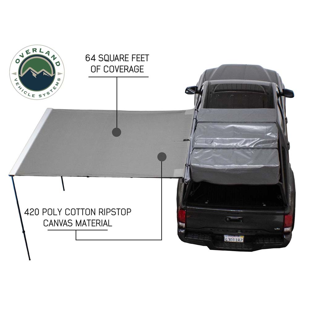 Nomadic Awning 2.0 - 6.5' with Black Cover Overland Vehicle Systems