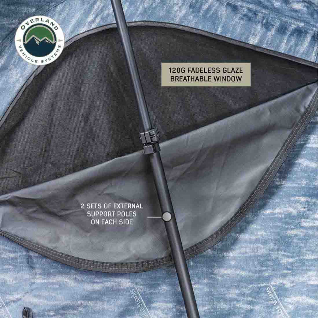 XD Sherpa S4S - Soft Sided Roof Top Tent, 4 Person, Grey Body and Black Rainfly Overland Vehicle Systems