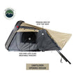 Load image into Gallery viewer, HD Bundu 2 - Hard Shell Roof Top Tent, 2 Person, Grey Body and Black Rainfly Overland Vehicle Systems