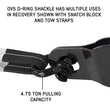 Load image into Gallery viewer, Recovery Shackle 19010201 3/4 4.75 Ton Black Sold In Pairs Overland Vehicle Systems