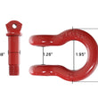 Load image into Gallery viewer, 19010204 Recovery Shackle 3/4 Inch 4.75 Ton Red - Sold In Pairs Overland Vehicle Systems